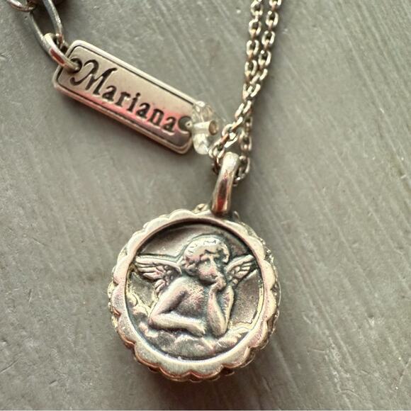 Mariana Swarovski Crystal Guardian Angel Pendant Necklace - Picture 14 of 15